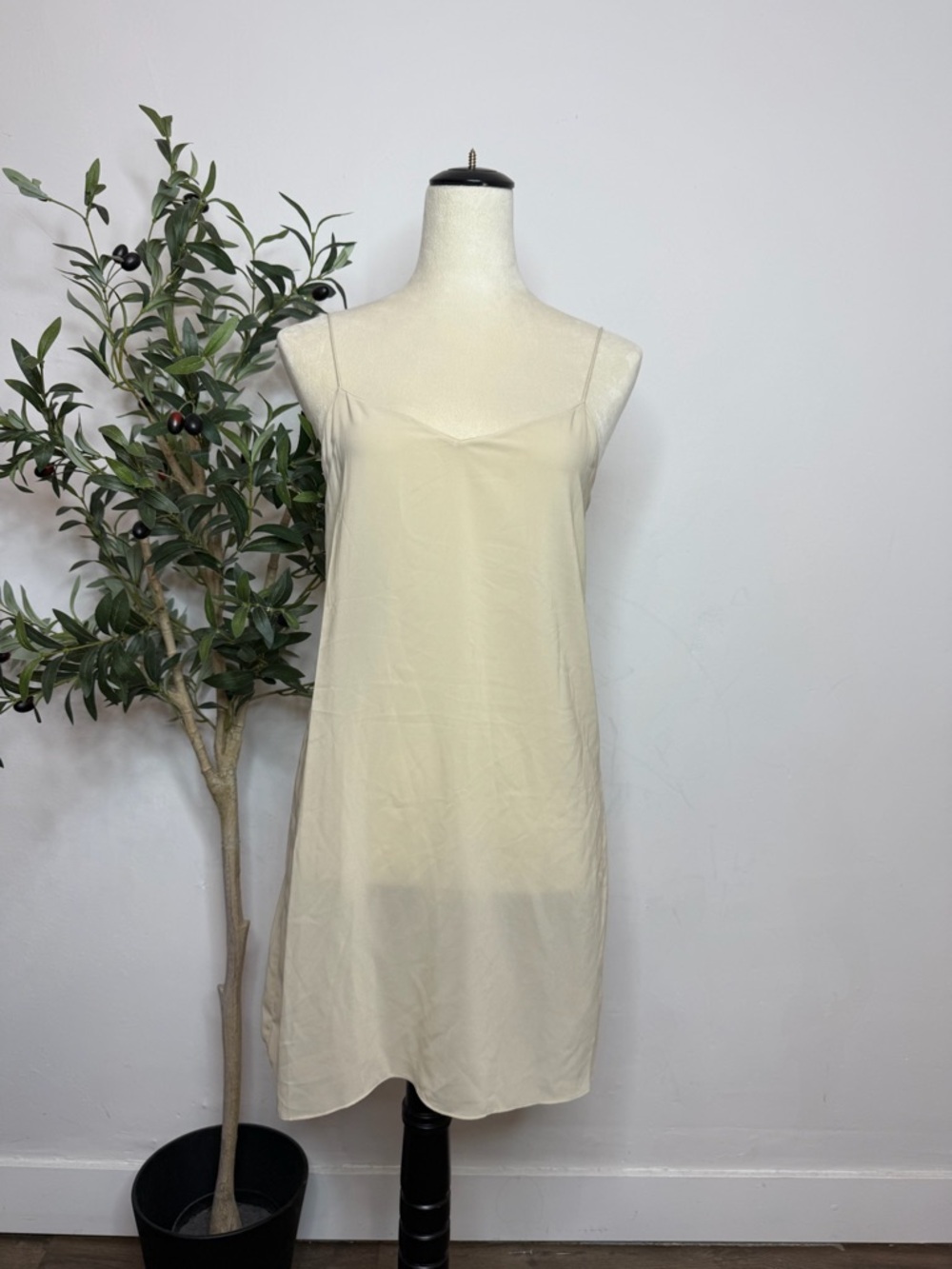 Theory Cream Slip Chemise